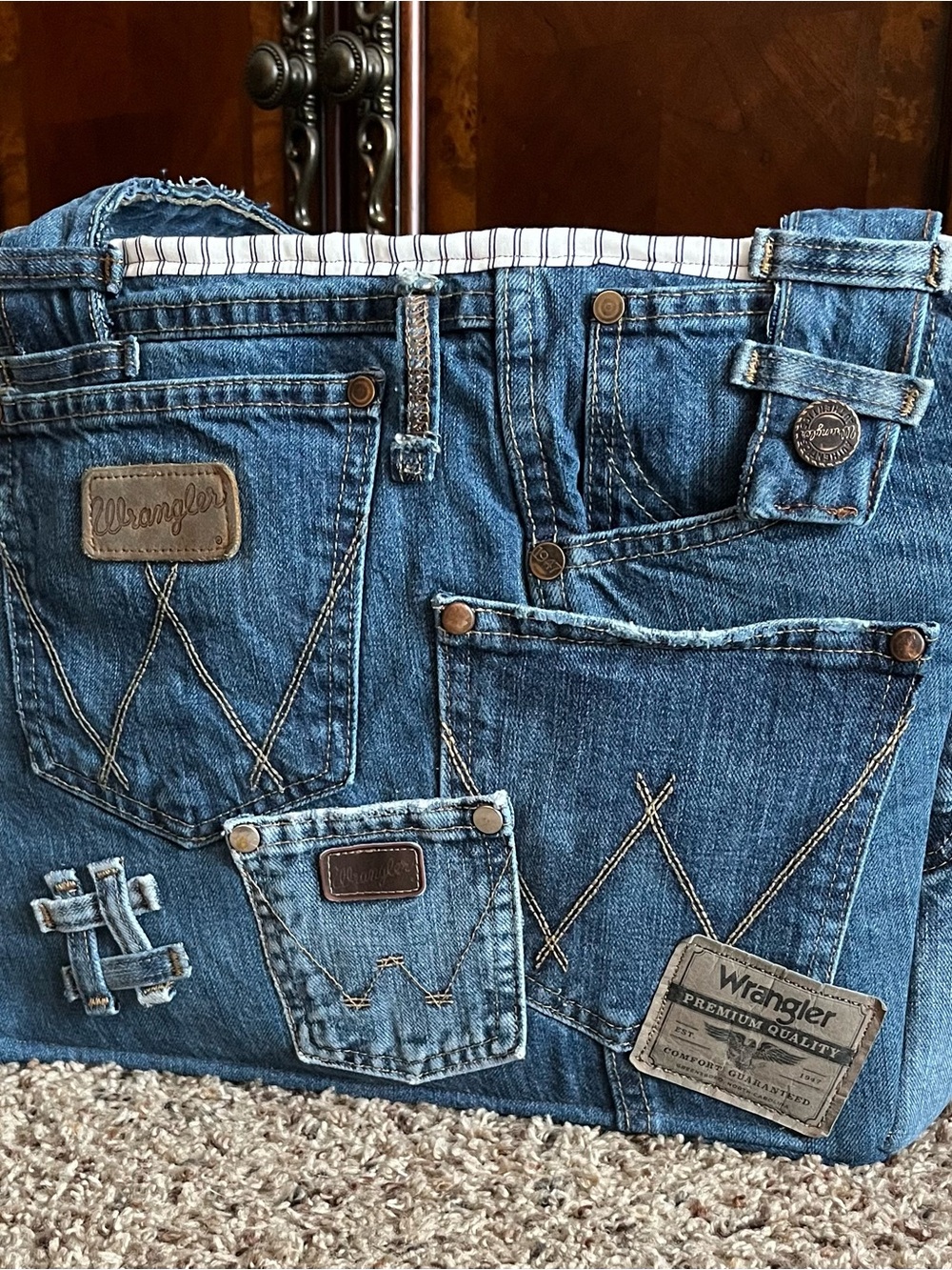 Women’s Upcycled Wrangler Denim Bag/Tote/Purse